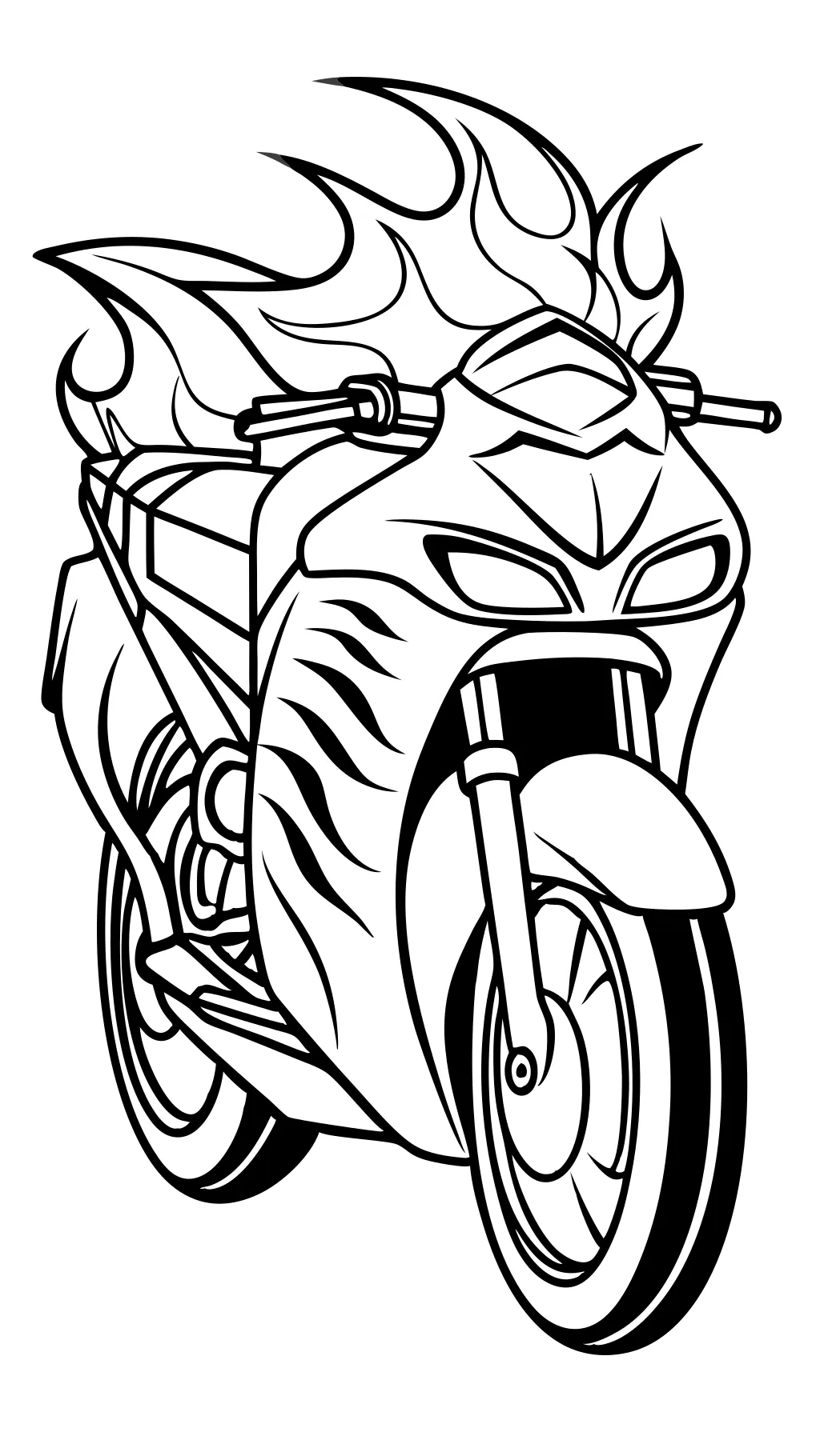 Página para colorear de motocicletas